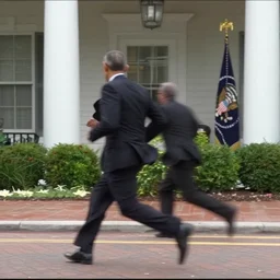 CCTV Footage Obama chasing a person