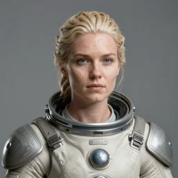 viking woman, spacesuit, real life skin, intricate, elegant, highly detailed, artstation, concept art, smooth, sharp focus, art by artgerm and greg rutkowski and alphonse mucha