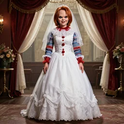 Bride of Chucky with pennywise wedding dress