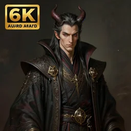 an anthropomorphic beautiful male wizard portrait made of demon wearing robe, fine art, award winning, intricate, elegant, sharp focus, octane render, hyperrealistic, cinematic lighting, highly detailed, digital painting, 8 k concept art, art by jamie hewlett and z. w. gu, masterpiece, trending on artstation, 8 k