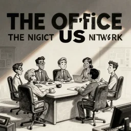 The Office (US) late night cartoon network show, comic drawing, funny