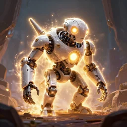 burrower machine mecanical creature robot of horizon forbidden west horizon zero dawn radiating a glowing aura global illumination ray tracing hdr fanart arstation by ian pesty and alena aenami artworks in 4 k