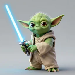 inspired by ralph mcquarrie, yoda with a lightsaber