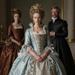 marie antoinette in versailles, wow 4 k detail fantasy, matte painting, realistic materials, photo realistic, postprocessing, cinematic, hyperrealistic, studio lighting, ekaterina, the tudors, photography by richard jenkins