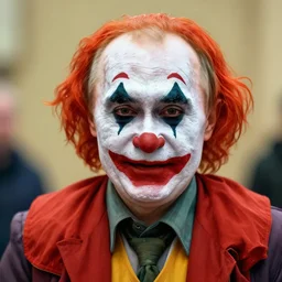 putin clown, ugly, coward, inferno, hyper - realistic, sharp focus, depth of field, hyper - detailed visionary art, symmetric, hell, holy halo, dramatic ambient lighting, high detail, vibrant colors,