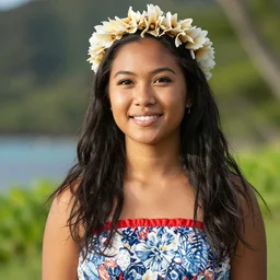 queen of hawaii, realistic, beautiful