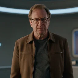 film still of professor farnsworth in the new scifi movie, 4 k