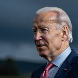 a candid photo of joe biden