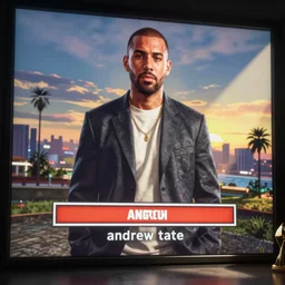 andrew tate on a gta v loading screen