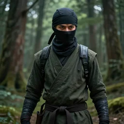 dimitri vegas is a ninja, forest in the background, hyperdetailed, artstation, cgsociety, 8 k
