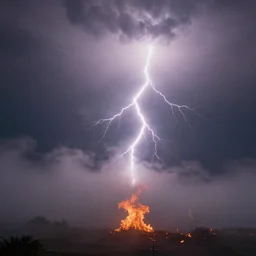 heaven, fog, amazing lightning art, fog, octane render, ray tracing, realistic fire sharp focus, long shot, 8 k resolution, cinematic