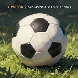 illustration of a soccer ball by alena aenami and annato finnstark