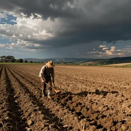 Farmer tilling his field by Leonardo Da Vinci,