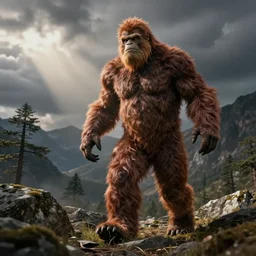 bigfoot making a tiktok, the most realistic photograph ever capture