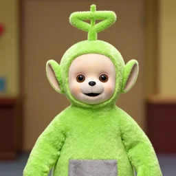 portrait of Rick Astley as a teletubby, ultra HD, Ultra realistic, 8k
