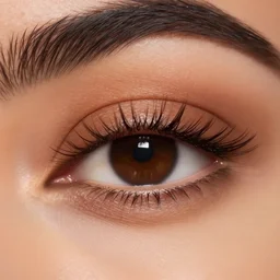 extreme closeup of kim kardashians eyelashes. f 2. 8 1 0 0 mm macro