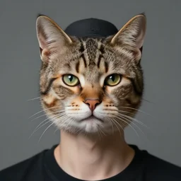a realistic portrait of a man who looks a little like cat, artstation artist