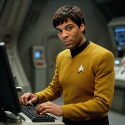young starfleet ensign working in the engine room, star trek, ds9