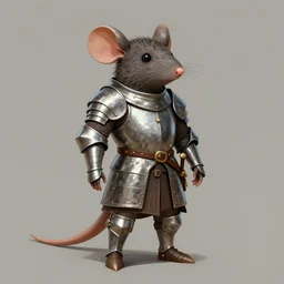 adventurer ( ( ( ( ( medieval mouse in armor. muted colors. ) ) ) ) ) by jean baptiste monge!!!!!!!!!!!!!!!!!!!!!!!!! chrome red