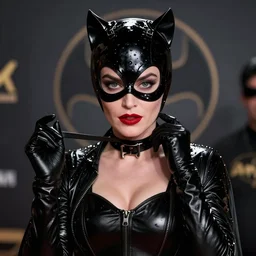 A still of Madonna as Catwoman from Batman Returns. Extremely detailed. Beautiful. 4K. Award winning.