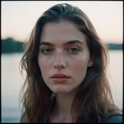 closeup plate photography portrait of a stunningly beautiful english female pagan healthy face in soft dreamy light at sunset beside the river soft focus, edward robert hughes, annie leibovitz, hasselblad, nikon, steve mccurry, david lazar, jimmy nelsson
