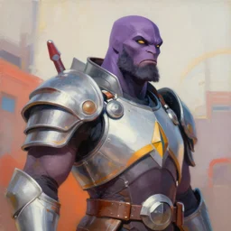 greg manchess portrait painting of armored yondu udonta as overwatch character, medium shot, asymmetrical, profile picture, organic painting, sunny day, matte painting, bold shapes, hard edges, street art, trending on artstation, by huang guangjian and gil elvgren and sachin teng