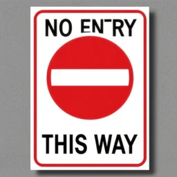 a 1 8 x 2 4 poster with the words no entry this way,