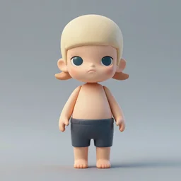 a 3 d model of a cabbage patch kid found in the game files of death stranding