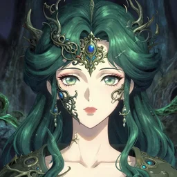 swamp has a face, intelligent girl, elegant, anime, fantasy, beautiful, unique, highly detailed, artstation, magical, intricate, 4 k, art by studio bind and kyoto animation and wit studio and hyeyoung kim