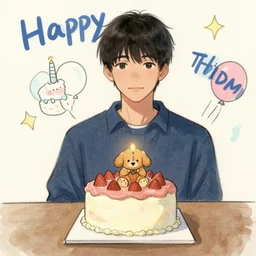 happy birthday thom, drawing