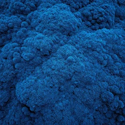 blue mossy floor, hyper detailed fractal, high contrast, bumpy, blue, by david normal