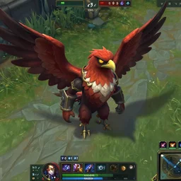 A picture of a harpy as a DOTA 2 character, wide shot, in-game screenshot