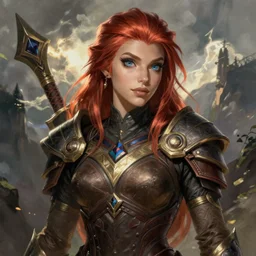 ''portrait of anivia from league of legends with leather armor, lol, fantasy, dungeons and dragons, d & d, digital painting, artstation, concept art, sharp focus, illustration, art by greg rutkowski and alphonse mucha''