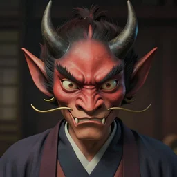 a portrait of a symmetrical japanese devil animal illustrated by miyazaki by karol bak, james jean, tom bagshaw, rococo, sharp focus, trending on artstation, cinematic lighting, hyper realism, octane render, 8 k, hyper detailed, vivid, ultra detailed, highly detailed