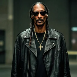 A cinematic photography of Snoop Dogg in the Matrix