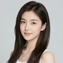 a very beautiful woman's portrait by leng jun