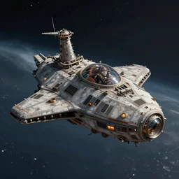 tiny spaceship!!, deep space exploration!!!, flying, the expanse tv series, industrial design, the final frontier, illustrative!!, punk, space pirate, painterly, hyperdetailed, hyperrealistic, utilitarian cargo ship, underexposed, cinematic lighting, 4k, wide angle, beksinski