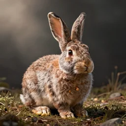 rabbit with Realistic graphics, 3d render,