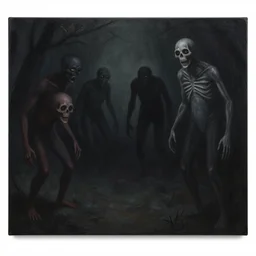 something wicked this way comes, creepy creatures, a dark, spooky atmosphere, lowbrow painting by daniel merriam, beeple and philip foglio