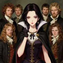 a cute anime girl vampire, john william waterhouse, edwin longsden long, theodore ralli, nasreddine dinet, gaston bussiere, craig mullins, trending on artstation, 8 k, hyper detailed