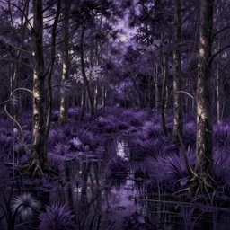 dark purple swamp, by anguissola sofonisba, jacek yerka