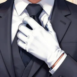 cartoon, white glove in a suit, intricate, masterpiece, artstation, stunning