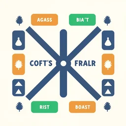 simple minimalist flat symmetrical 4 seasons board game monomark logo dribbble