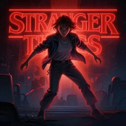 stranger things digital art, dynamic lighting, trending on art station, concept art