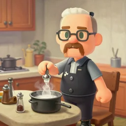 walter white cooking meth in animal crossing, an oil painting by rembrandt