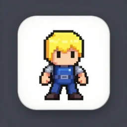 app icon for the game metal gear rising : revengeance featuring raiden. snes pixel art. glossy. award winning app icon art. goty. square with round beveled edges. glossy. pixelated 3 2 - bit. digital art. homescreen app icon. pixel - art iphone android phone app.