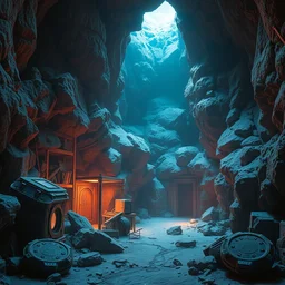 photo environement post futurist old mine : 4, 4 k rtx hdr volume light concept studio matte painting environement digital illustration style art that looks like it is from borderlands and by feng zhu and loish and laurie greasley, victo ngai, andreas rocha, john harris by jesper ejsing, by rhads, makoto shinkai and lois van baar