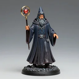 80mm resin detailed miniature of Christopher Lloyd as a space wizard, Product Introduction Photos, 4K, Full body