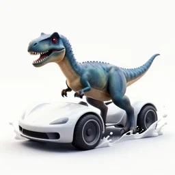velociraptor car, splash art, concept art, modernism