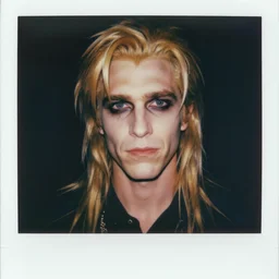 cd - i ganon making a creepy face as an old photorealistic polaroid picture